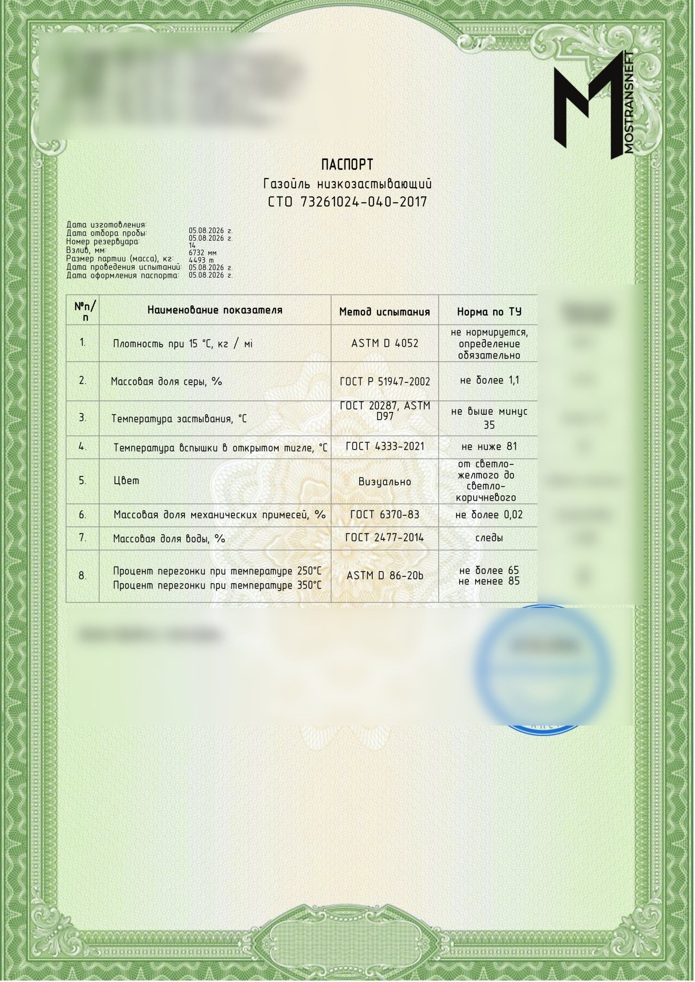 Паспорт-гарантия