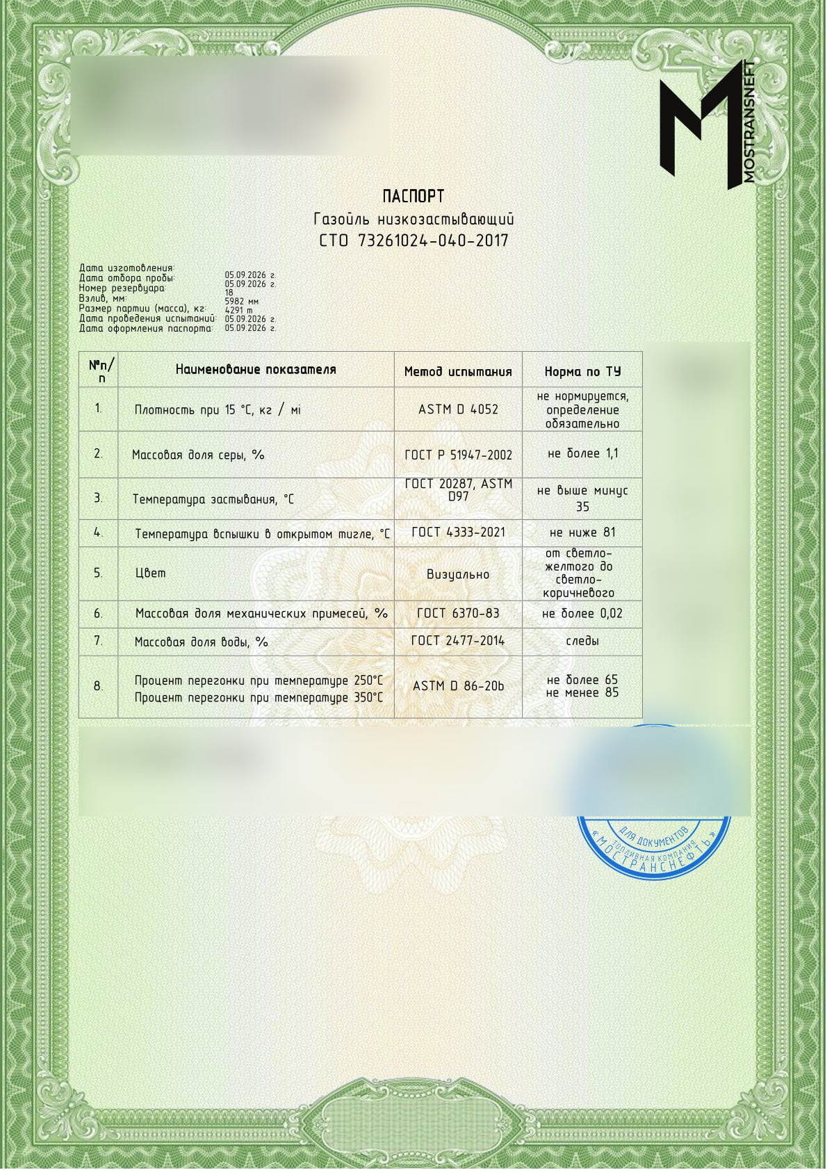 Паспорт-гарантия